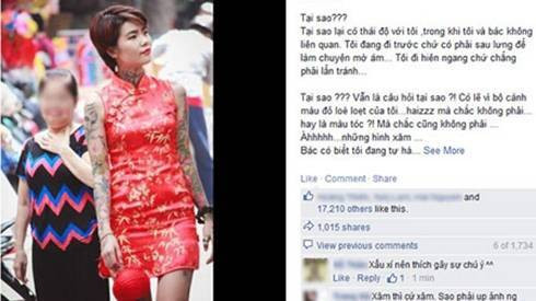 Bức ảnh gây bão: Cô gái xăm mình bị 'bĩu môi' trên phố Ảnh 2