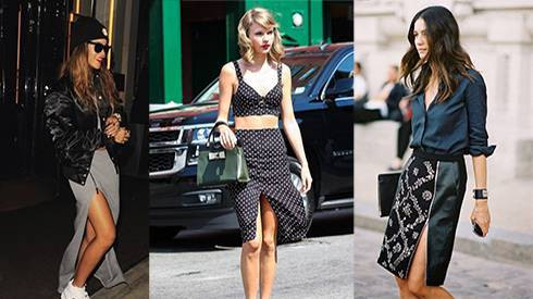 Slit skirt - chiếc váy kéo dài chân ưa thích của sao và hot teen Ảnh 2