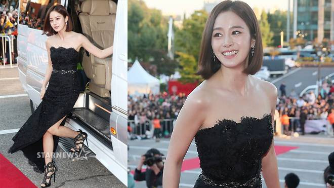 Kim Tae Hee khoe vai gầy trên thảm đỏ Ảnh 2