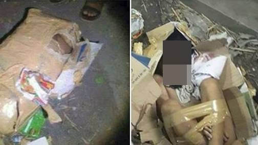 Câu chuyện phẫn nộ phía sau bức ảnh đứa bé bị trói và nhét vào thùng các-tông Ảnh 2