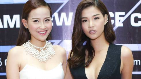 Hoa hậu ảnh Khánh Ngân đối lập phong cách với siêu mẫu Kỳ Hân Ảnh 2