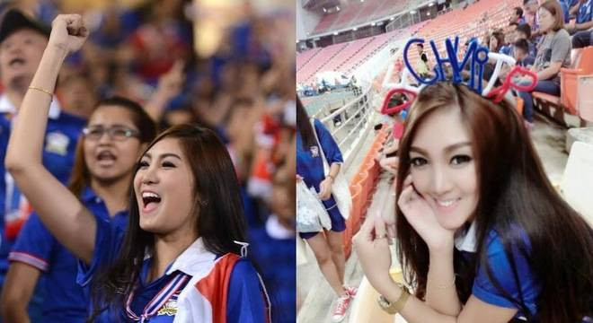 Nữ CĐV Thái Lan xinh đẹp 'thiêu đốt' sân Mỹ Đình Ảnh 2