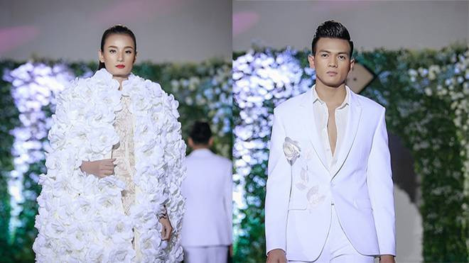 Lê Thúy, Lê Xuân Tiền rạng ngời trong BST hoa hồng trắng Ảnh 2