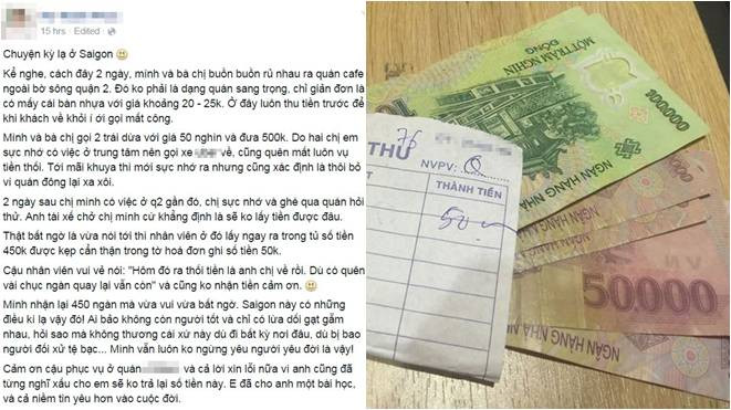 Chuyện ở Sài Gòn: Quên tiền thối, 2 ngày sau quay lại vẫn còn Ảnh 2