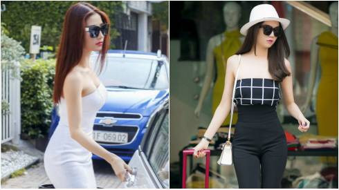 Ngọc Trinh, Diễm My 9x diện áo cúp ngực khoe vai trần gợi cảm Ảnh 2