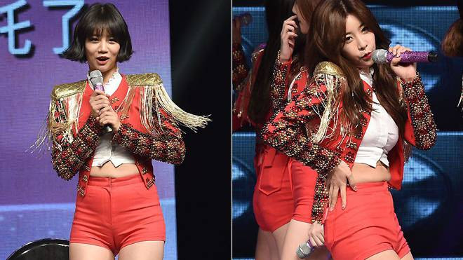 Nhóm nữ Hàn 'lộ' vùng nhạy cảm vì trang phục chật Ảnh 2