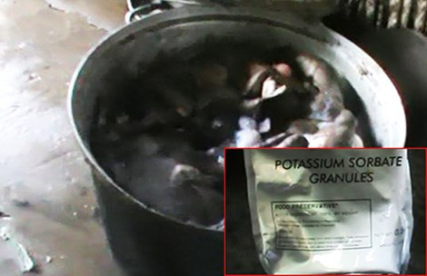 Khô bò làm từ phổi heo và hóa chất Ảnh 2