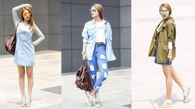 Mặc denim thời thượng như 'người tình tin đồn' Mạc Hồng Quân Ảnh 2
