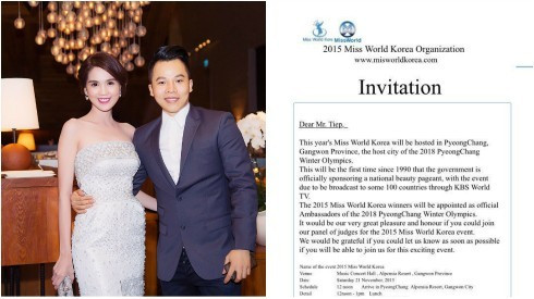 Vũ Khắc Tiệp ngồi ghế giám khảo Miss World Korea 2015 Ảnh 2