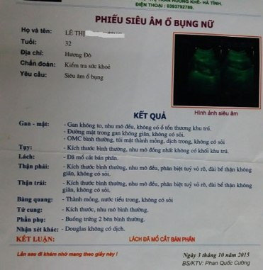 Siêu âm, một phụ nữ phát hiện bị 'mất cắp' nội tạng Ảnh 2
