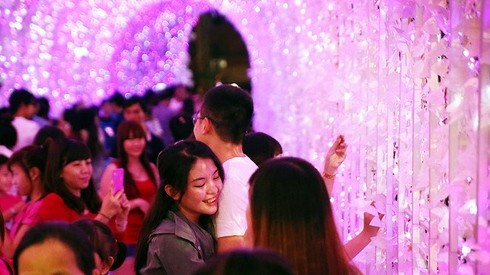 Hàng nghìn người đổ xô về Bình Dương tham dự Lễ hội ánh sáng Nhật Ảnh 2