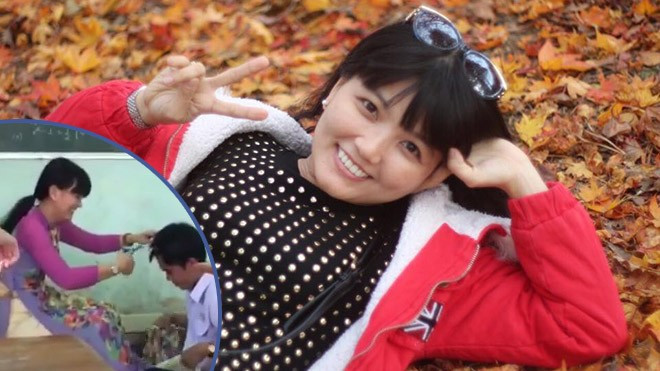 Clip cô giáo 8x siêu dễ thương cắt tóc cho nam sinh cấp 3 Ảnh 2