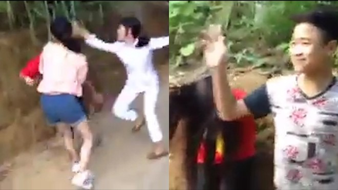 Thiếu nữ hỗn chiến, nam thanh niên vui vẻ chụp hình 'check-in' Ảnh 2