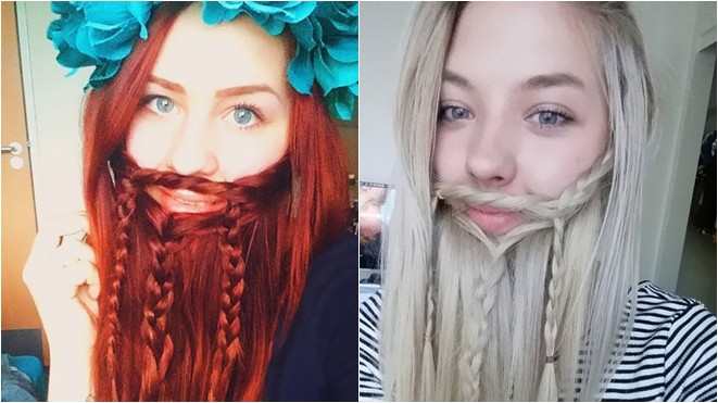 Gái xinh 'phát cuồng' vì trào lưu bện tóc thành râu Ảnh 2