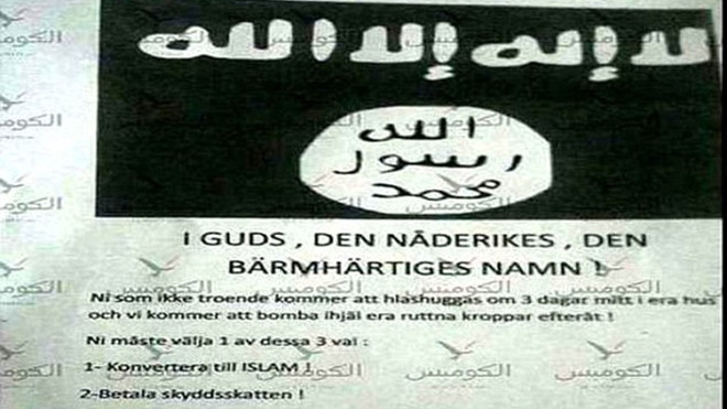 Thụy Điển 'lạnh gáy' trước thư đe dọa chặt đầu bất cứ ai từ IS Ảnh 2