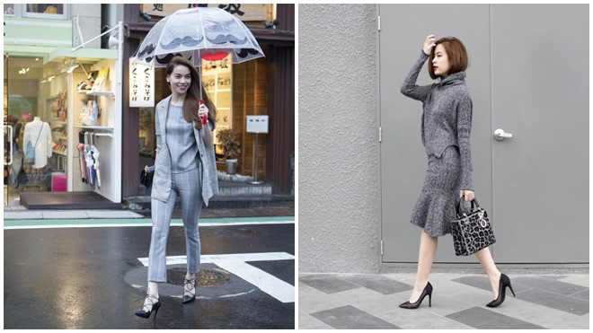 Hà Hồ, Hoàng Thuỳ Linh gợi cảm với xu hướng tông xám mùa Giáng sinh Ảnh 2