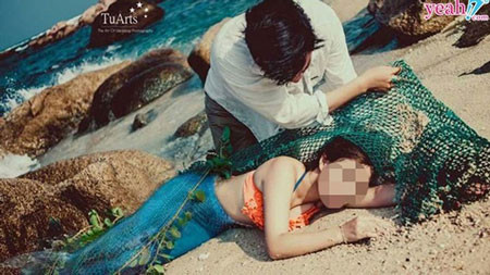 Đồn thổi ảnh cưới thành ảnh 'nàng tiên cá bị đánh thuốc mê' Ảnh 2