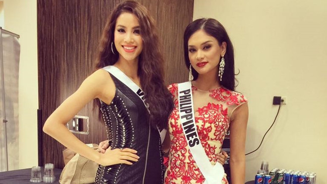 Loạt ảnh Phạm Hương 'dìm hàng' nhan sắc tân Hoa hậu Hoàn Vũ 2015 Ảnh 2