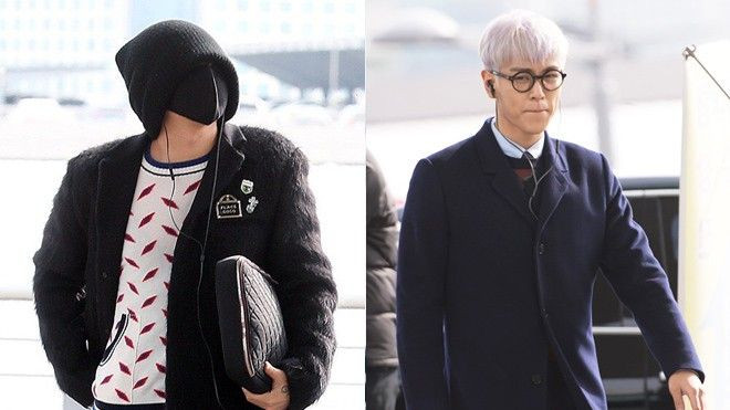 G-Dragon bịt kín mặt ở sân bay, T.O.P lộ mặt mụn Ảnh 2