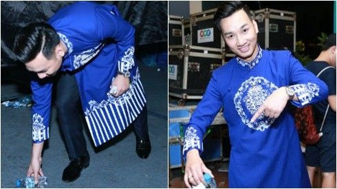 MC Thành Trung ở lại cuối chương trình nhặt rác phụ người hâm mộ Ảnh 2
