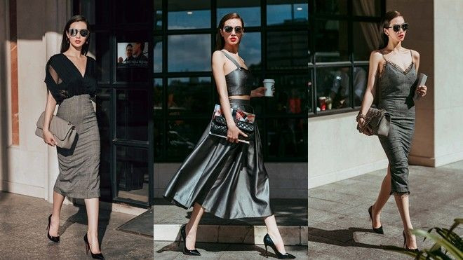 Khánh My kiêu sa với sắc xám thể hiện street style đẳng cấp Ảnh 2