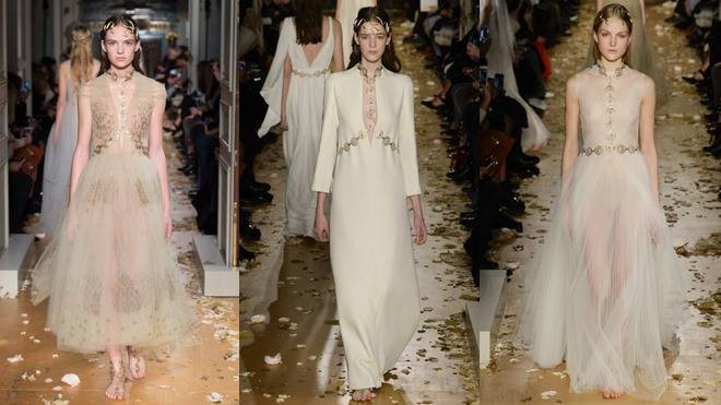 Người mẫu không nội y, đi chân trần trong show diễn Valentino Couture 2016 Ảnh 2