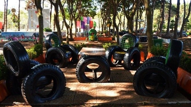 Công viên làm từ lốp xe cũ giữa phố núi Buôn Ma Thuột Ảnh 2