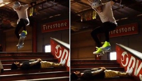 Clip: Quý tử Beckham biểu diễn Skateboarding bay qua người bố Ảnh 2