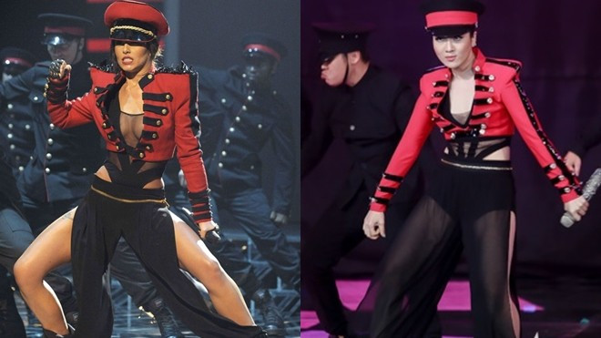 Yến Nhi đụng hàng Cheryl Cole trên sóng truyền hình Ảnh 2