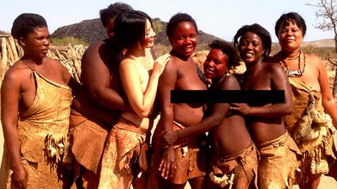 Gái xinh Nhật Bản lặn lội sang châu Phi để được… khỏa thân Ảnh 2