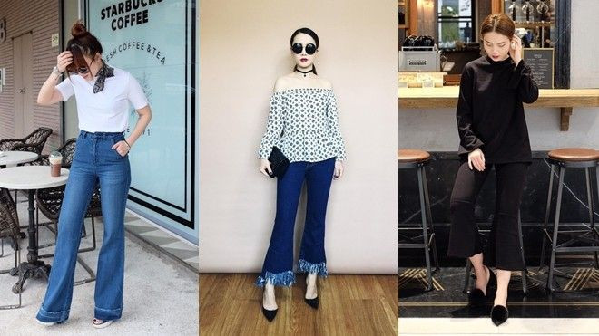 Song Yến đón đầu trào lưu quần ống loe gấu cách điệu Ảnh 2