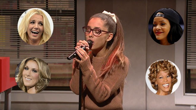 Ariana Grande tiếp tục 'xuất thần' giả giọng Rihanna, Britney Spears hay choáng váng! Ảnh 2