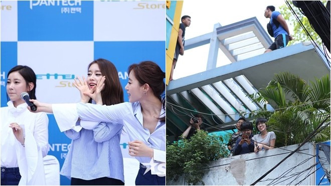 Fan trèo cây, leo nóc nhà ngắm T-Ara trong ngày thứ 3 ở Việt Nam Ảnh 2