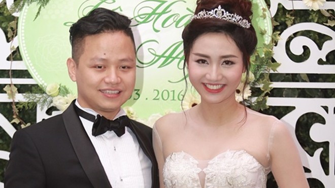 Á hậu Ngô Trà My lộ bụng bầu với bạn trai đại gia trong tiệc cưới Ảnh 2