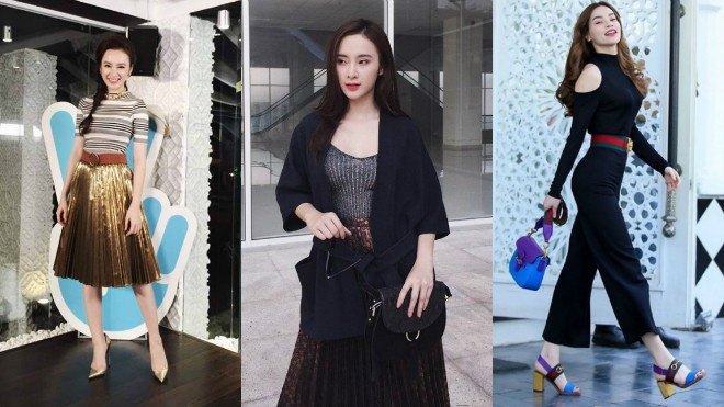 26/3: Angela Phương Trinh lăng xê mẫu váy xếp ly, Hồ Ngọc Hà diện cả cây Gucci xuống phố Ảnh 2