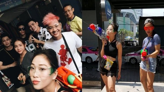 Ái Phương, Đại Nhân, Thanh Duy kéo nhau sang Thái Lan chơi té nước Ảnh 2
