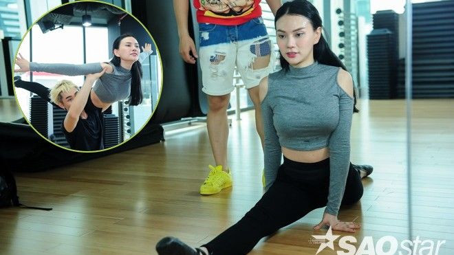 Thu Thủy vã mồ hôi trên sàn tập 'tái xuất' Bước nhảy Hoàn vũ Ảnh 2