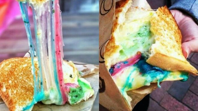 Người Hong Kong 'phát cuồng' với món bánh mì nướng phô mai cầu vồng Ảnh 2