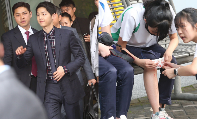 Song Joong Ki xuất hiện, fan nữ quá cuồng đến mức đổ máu Ảnh 2