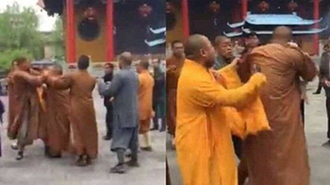 Ba sư thầy lao vào ẩu đả, ‘diễn kung fu’ ngay trong chùa Ảnh 2