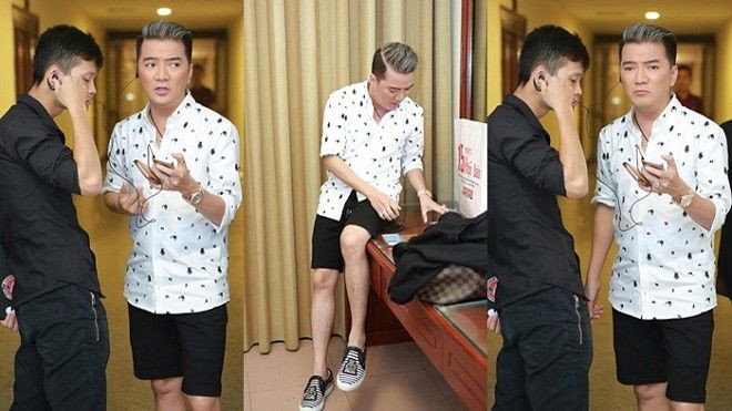 Đàm Vĩnh Hưng diện quần short, tranh thủ ôn bài hát trong hậu trường Ảnh 2