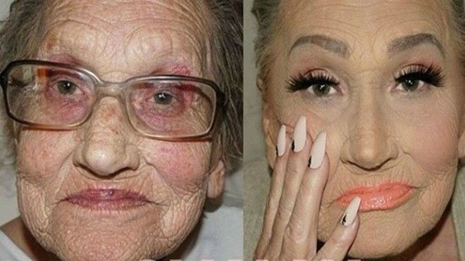 Cụ bà 80 tuổi trẻ hơn chục tuổi nhờ tài make up Ảnh 2