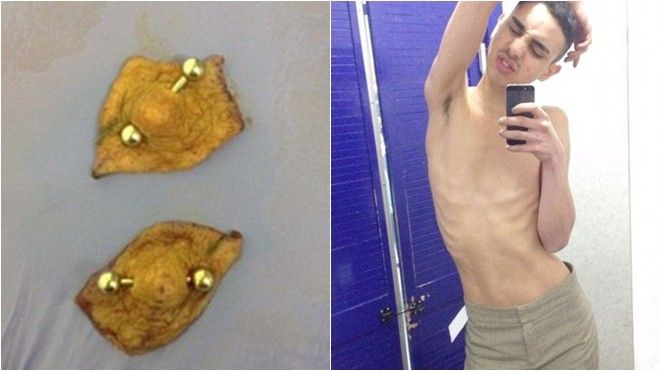 Kỳ quái phẫu thuật cắt núm vú và rốn làm khuyên tai bán đấu giá trên mạng Ảnh 2