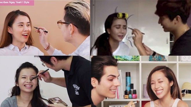 My Boyfriend Does My Makeup: Trào lưu cực yêu của các couple Ảnh 2