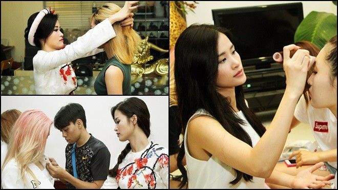 Đông Nhi tự tay trang điểm cho 'gà chiến' Lip B trước sân khấu debut Ảnh 2