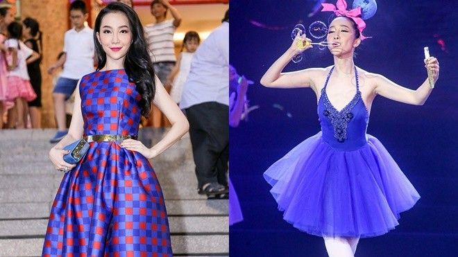 Linh Nga nổi bần bật với váy ca rô xanh lam của Đỗ Mạnh Cường Ảnh 2