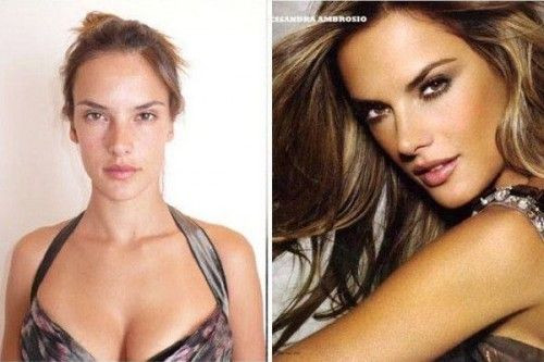 Thiên thần Alessandra Ambrosio trông rất bình thường khi cô ấy thiếu đi make up.