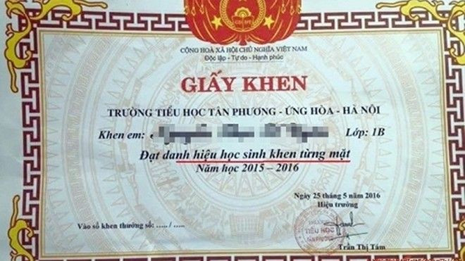 Những tờ giấy khen ‘đánh đố’ người nhận Ảnh 2