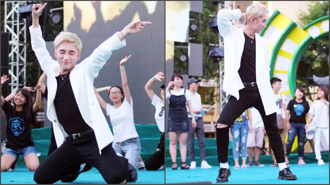 Sơn Tùng bò lăn ra sân khấu, lần đầu 'bung lụa' trước hàng ngàn sinh viên Ảnh 2