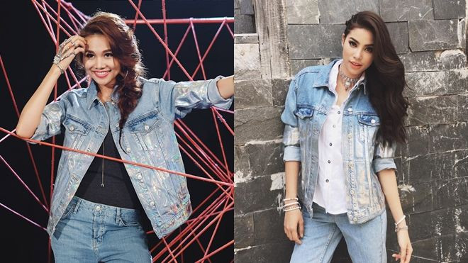 22/6: Phạm Hương - Thanh Hằng cùng 'đụng' style denim, mỗi người diện một kiểu Ảnh 2